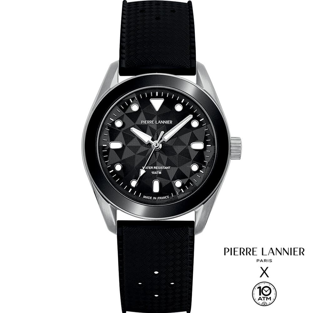 Pierre Lannier Montre Pierre Lannier Collection Bora en Caoutchouc Noir