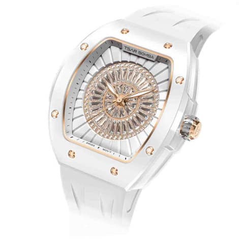 Tsar Bomba Montre Tsar Bomba - Nucleus Series Céramique - Blanc & Vert - TB8220L01