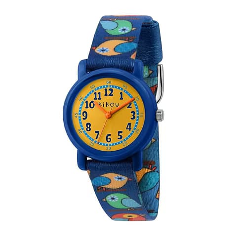 Kikou Montre Enfant KIKOU CARTOON en Tissu Bleu