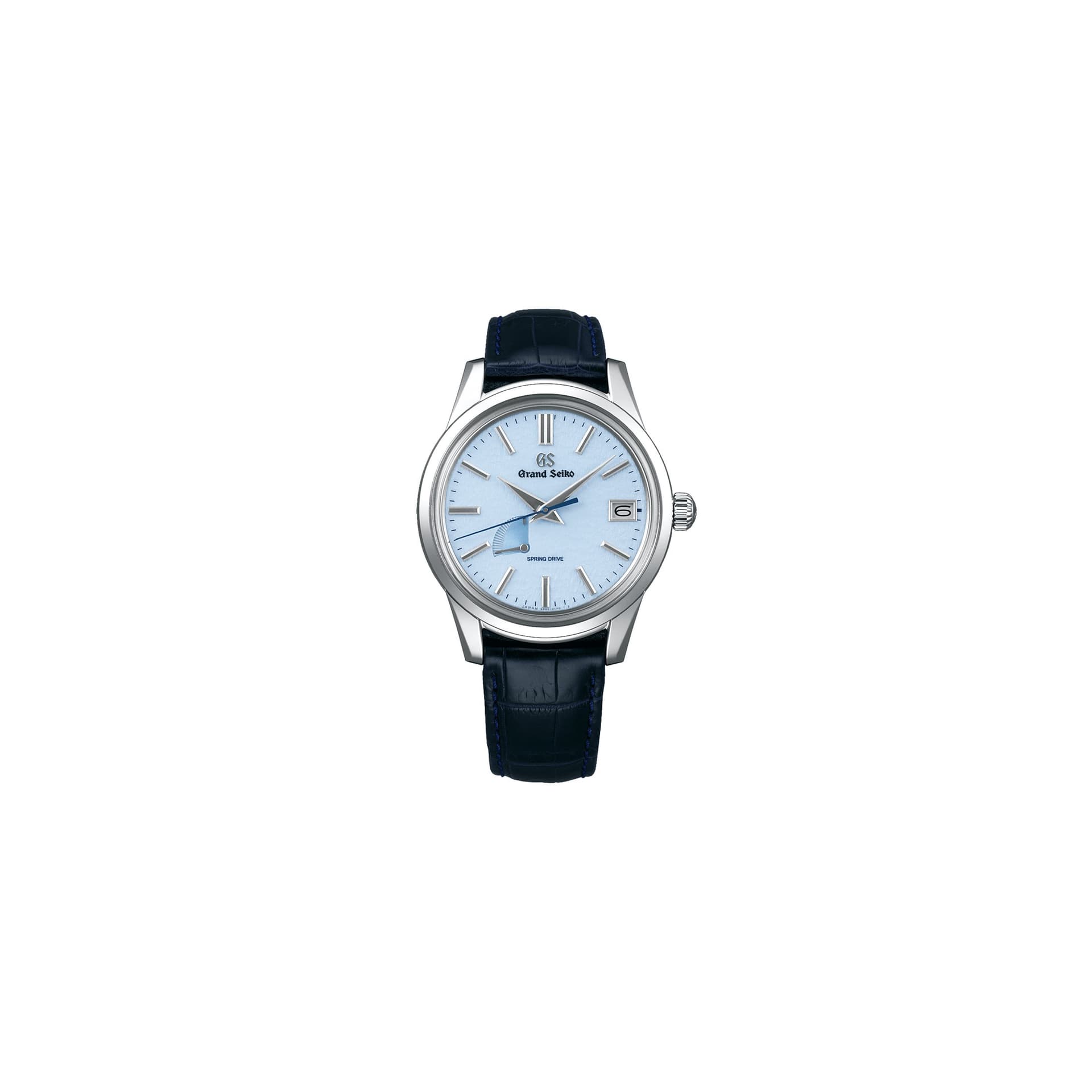 Grand Seiko Montre Grand Seiko Elegance Spring Drive cadran bleu bracelet cuir noir 40,2 mm