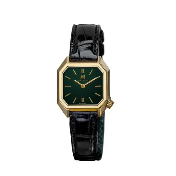 March LA.B Montre March LA.B Lady Mansart Electrique Or 18k Grall Alligator Noir