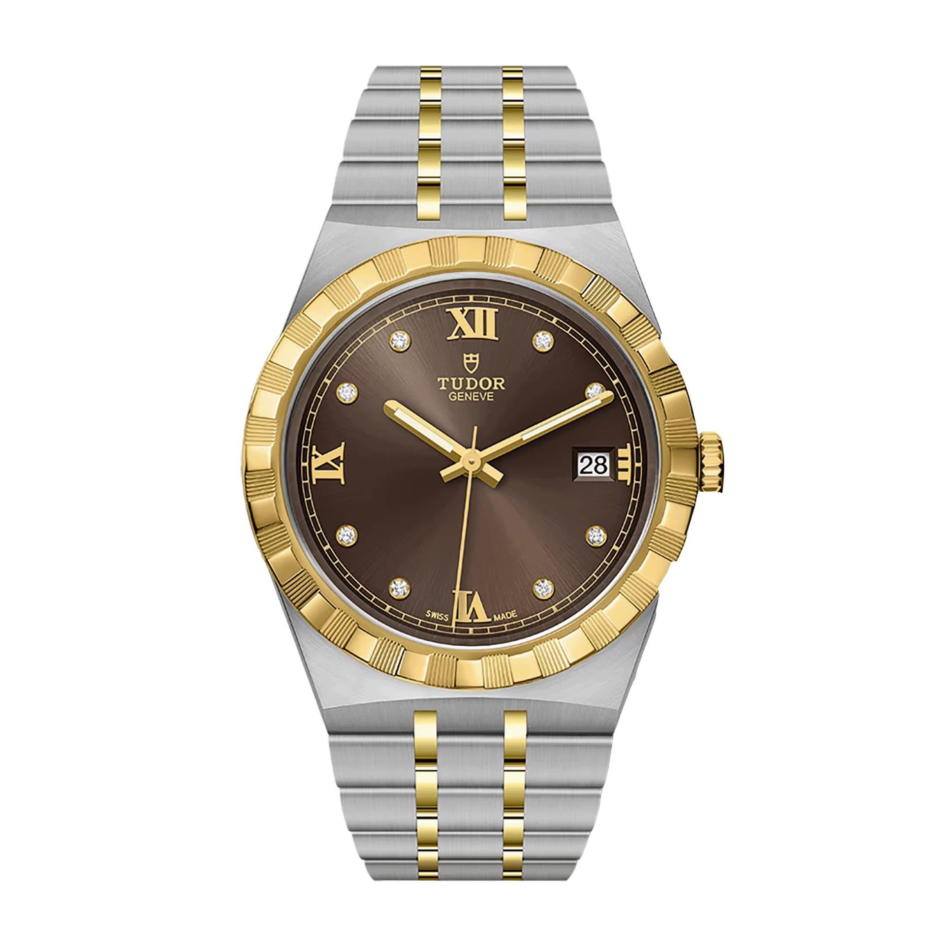 Tudor Royal — cadran chocolat index diamants