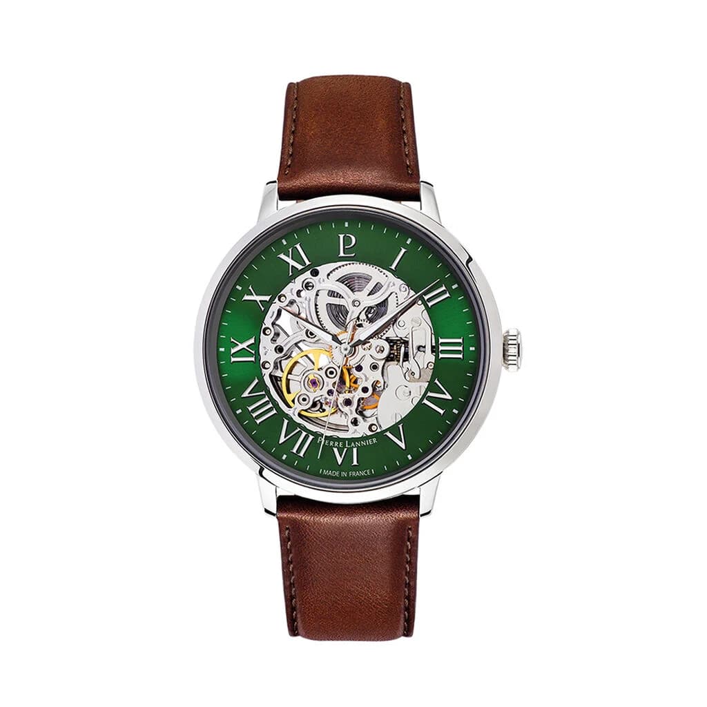 Pierre Lannier Montre Automatique Pierre Lannier Collection Automatic en Cuir Marron