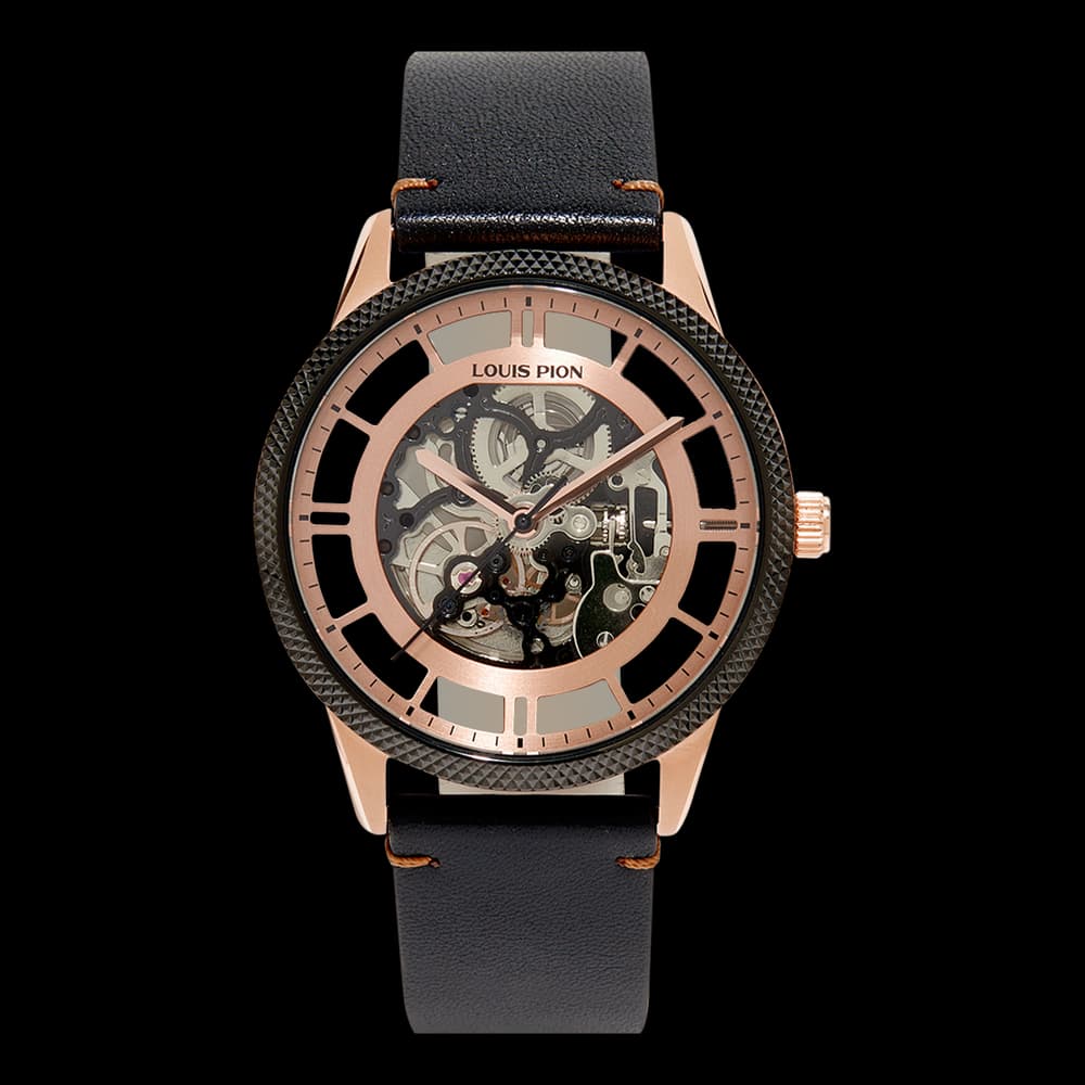 Louis Pion Montre automatique Homme Achille Doré rose
