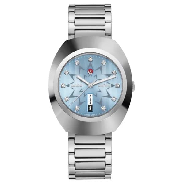 Rado Montre Rado DiaStar Original Automatique 38mm Cadran Bleu Glacier Index Diamants
