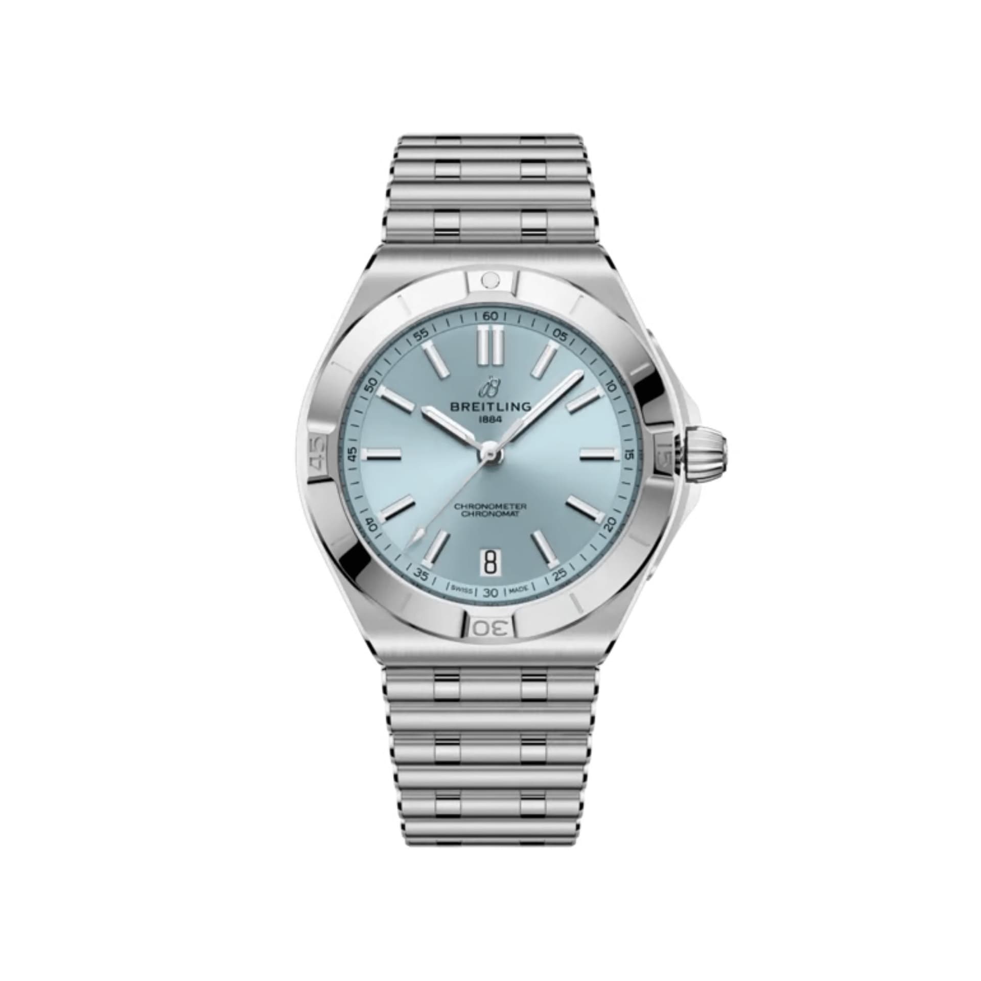 Breitling Montre Breitling Chronomat B31 automatique cadran bleu glacier bracelet acier Rouleaux 40 mm