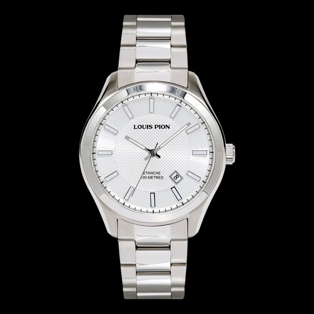 Louis Pion Montre quartz Homme Adrien Blanc