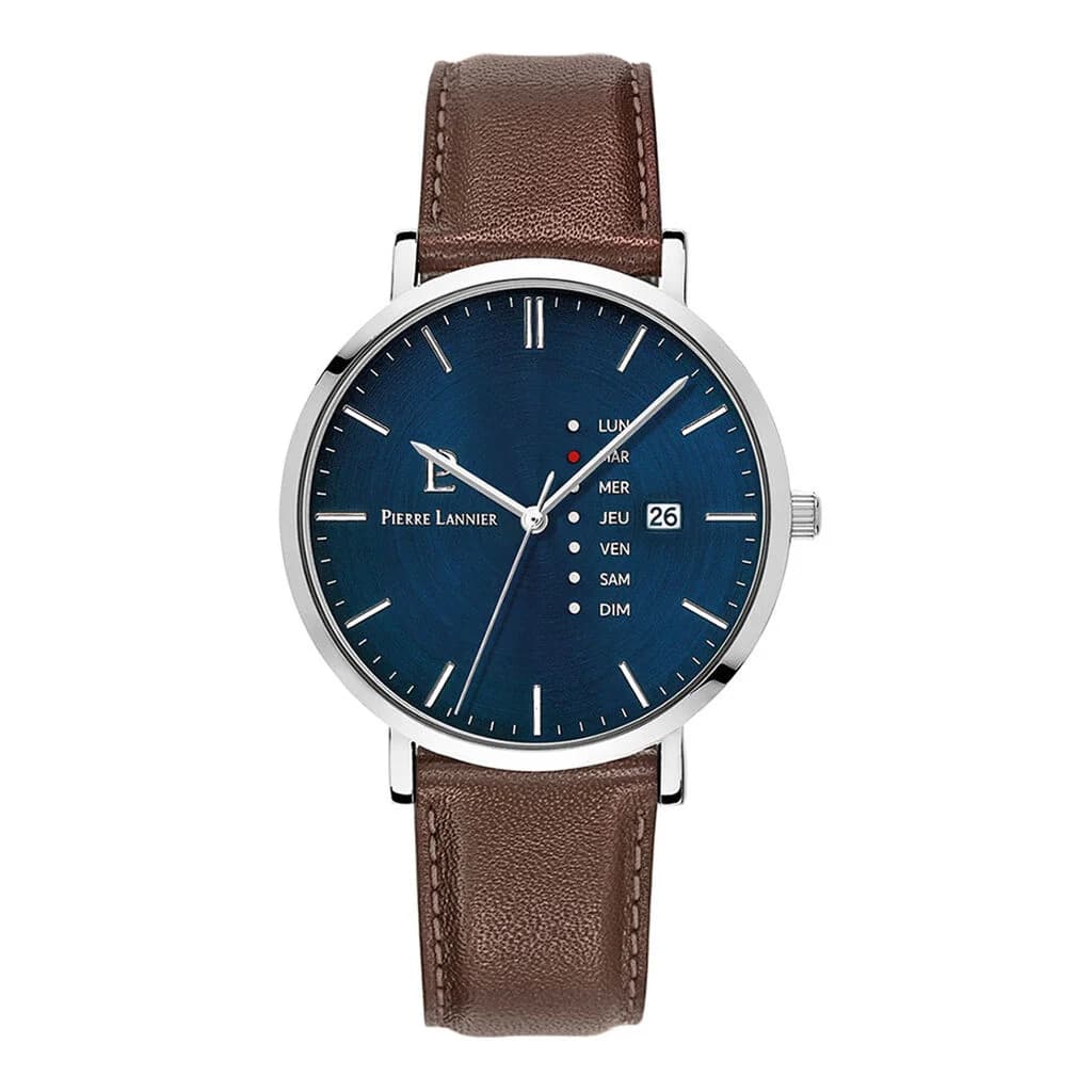 Pierre Lannier Montre Homme Pierre Lannier Cuir véritable Marron 242D164