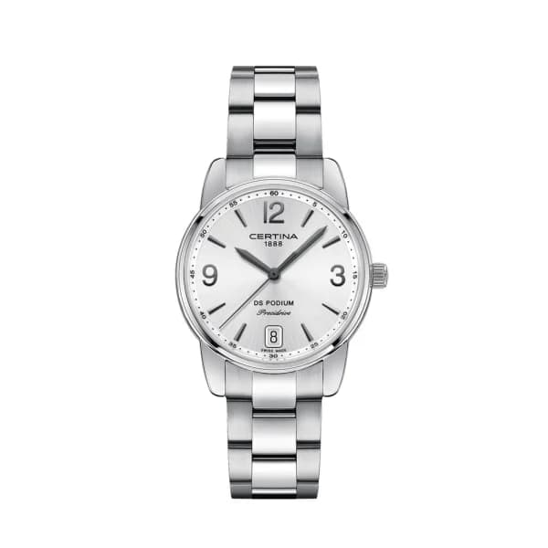 Certina Montre Certina DS Podium Lady 33mm Quartz Cadran Argent Bracelet Acier