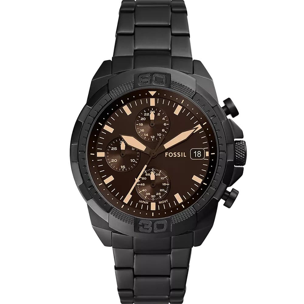 Fossil Bronson — cadran noir