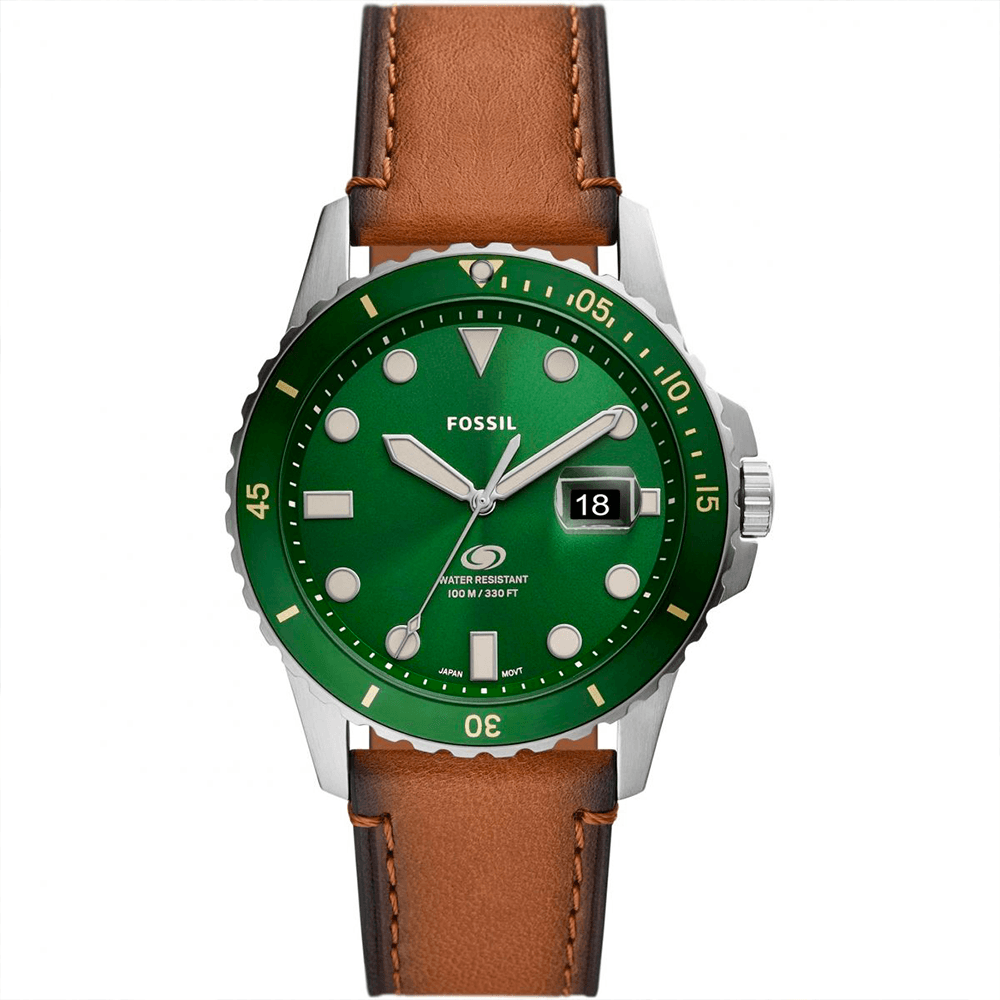 Fossil Collection Fossil Blue — cadran vert