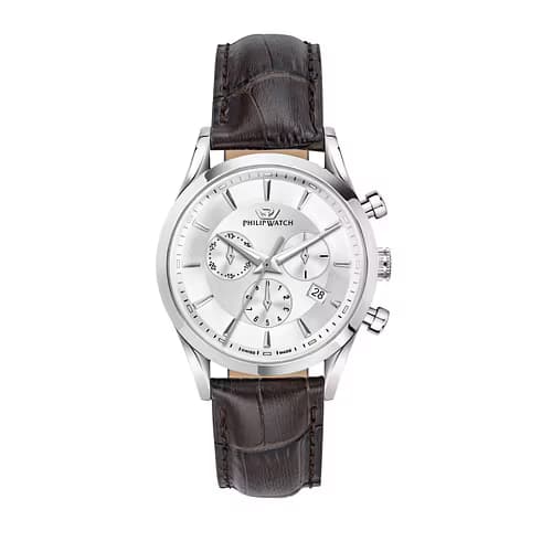 Philip Watch Montre Homme PHILIP WATCH SUNRAY en Cuir Marron