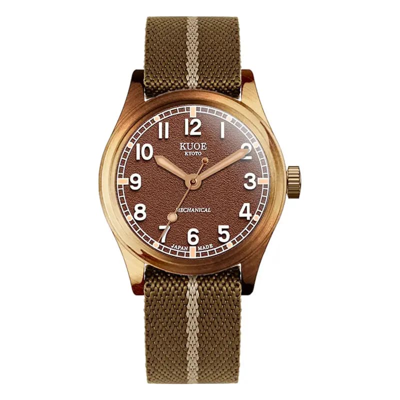 Kuoe Kyoto Montre Old Smith 90-002 Bronze Case Brown Dial No-Date