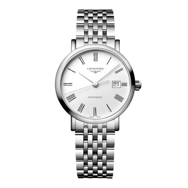 Longines Montre Longines elegant collection 29 mm Automatique Cadran Blanc mat Bracelet Acier