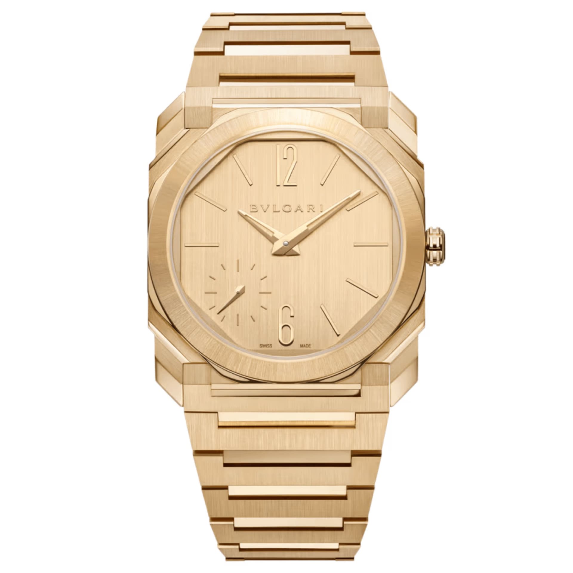 Bulgari Montre Bulgari Octo Finissimo automatique cadran or jaune bracelet or jaune 37 mm