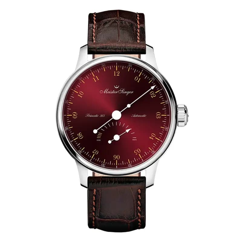 MeisterSinger Montre Primatic 365 Bordeaux PR365911G