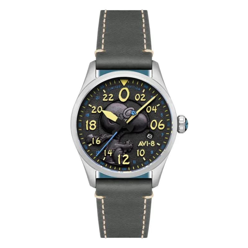 Avi-8 Montre Spitfire Peanuts Snoopy Flying Ace 24 Hour Automatic Limited Edition AV-4150-01