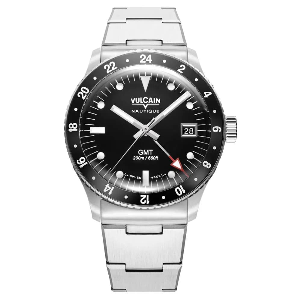 Vulcain Skindiver GMT - Noir Luminova Blanc