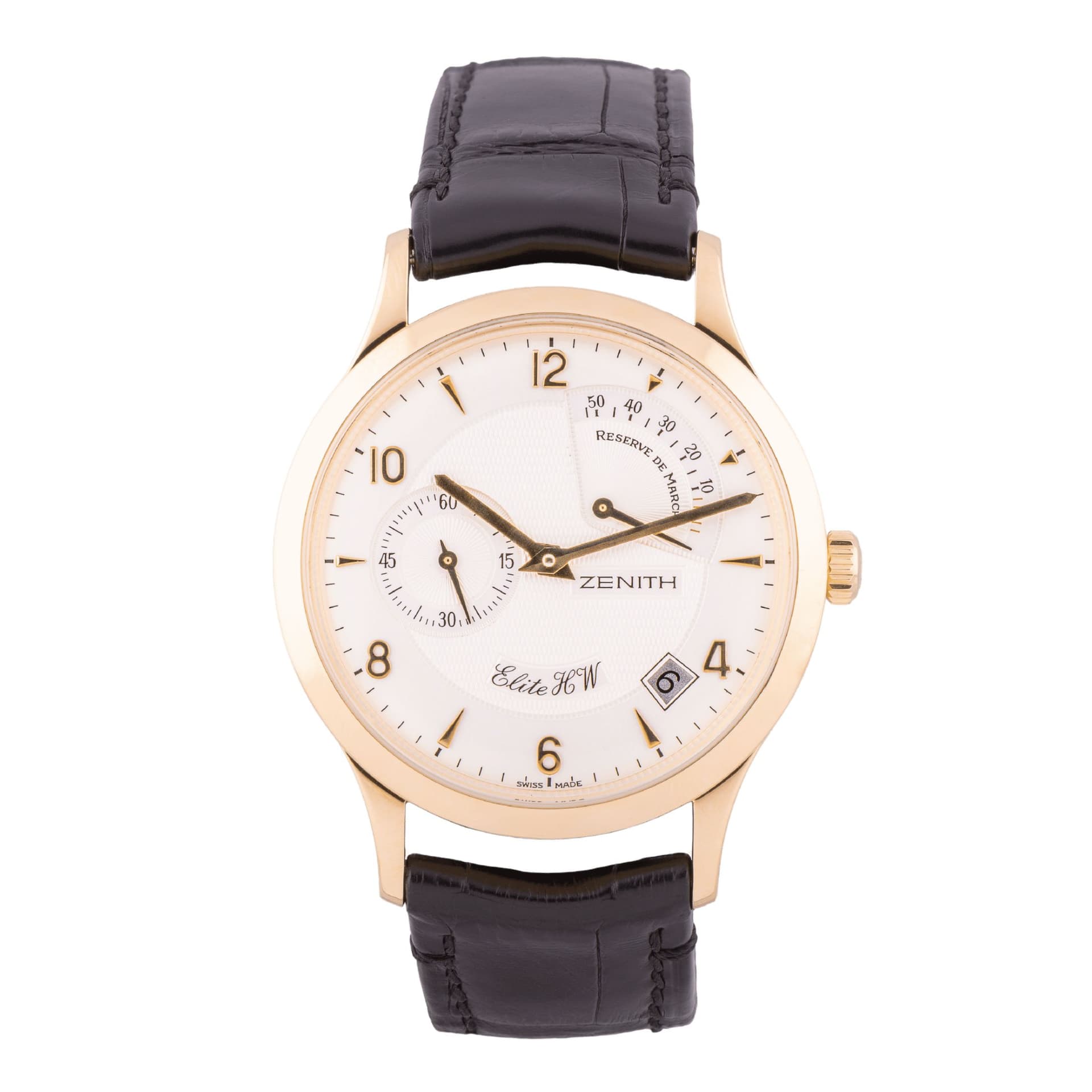 Zenith Montre Zenith Elite Power Reserve mécanique or rose 37 mm Full Set 2004