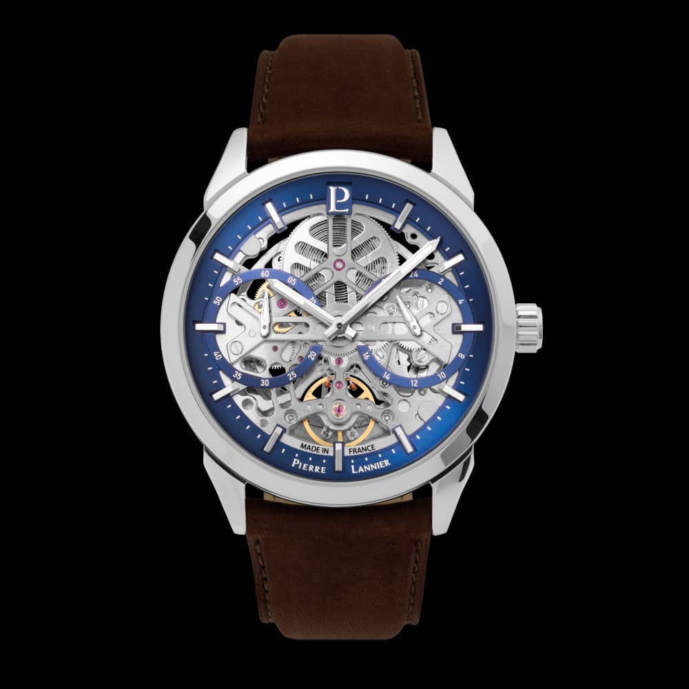 Pierre Lannier Montre automatique Homme Monarck Argenté