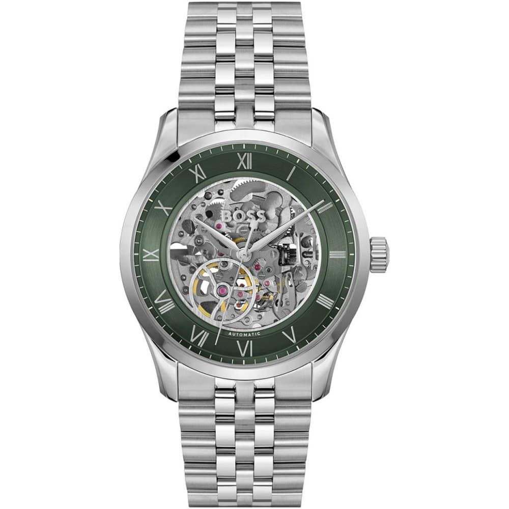 Hugo Boss Montre Automatique Boss Collection Principle Automatique en Acier Argenté