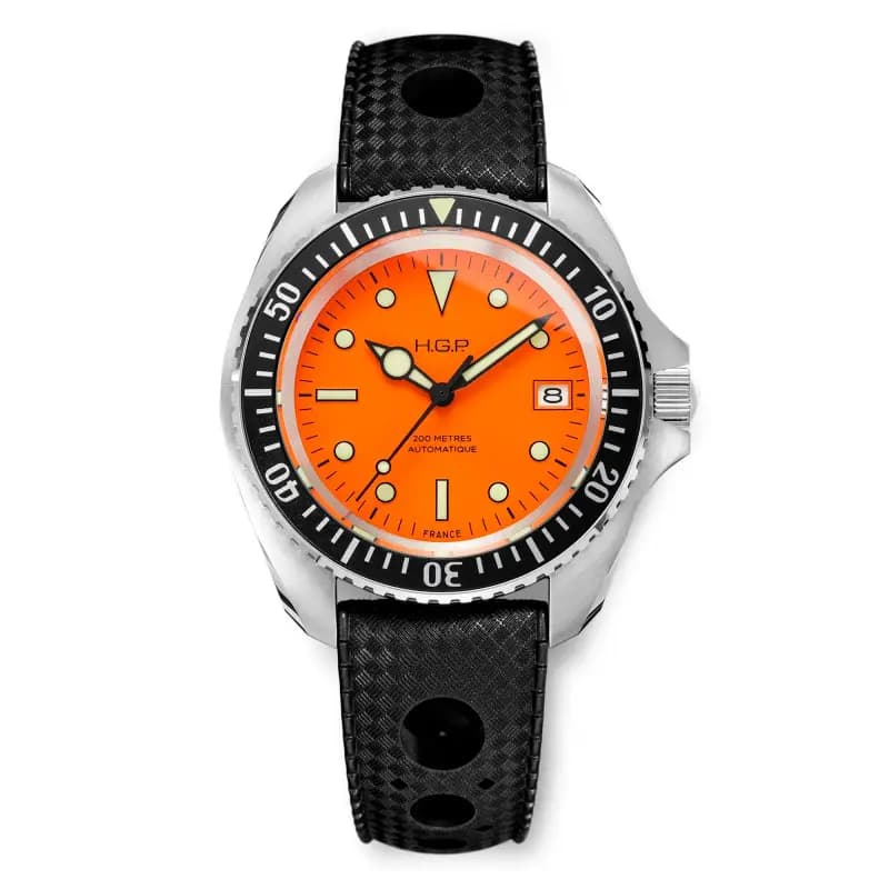 HGP Montre Automatique Diver 200m - Orange