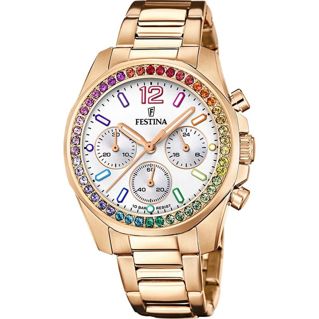 Festina Montre Femme Festina Boyfriend Collection en Acier Rose