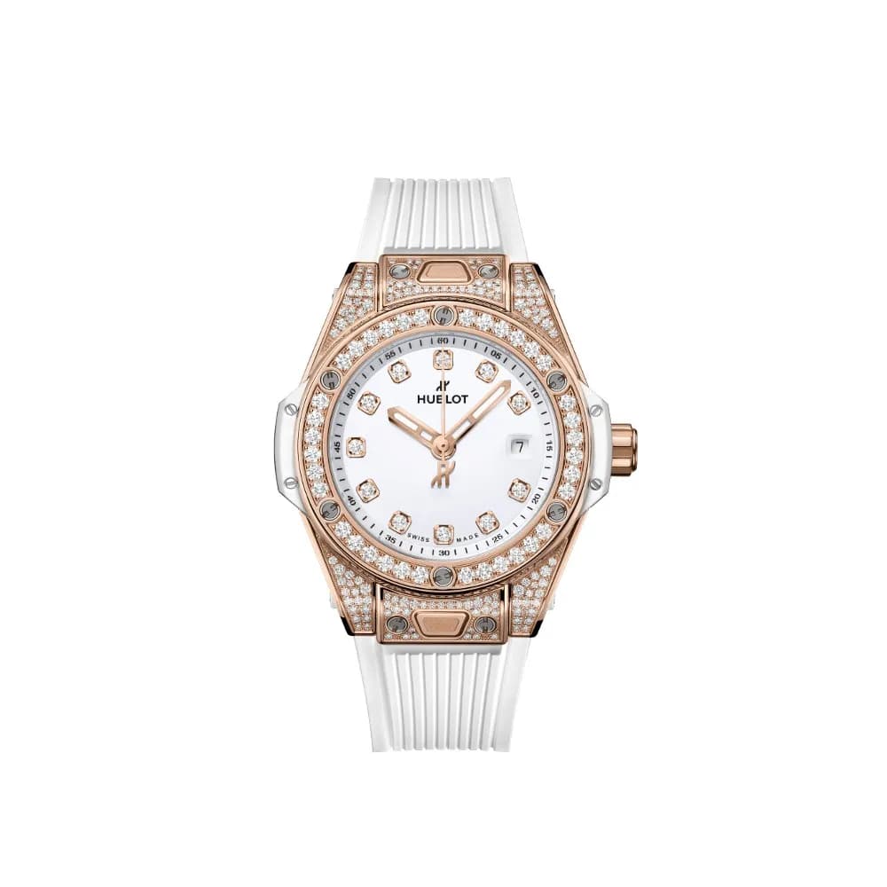 Hublot One Click King Gold White Pavé
