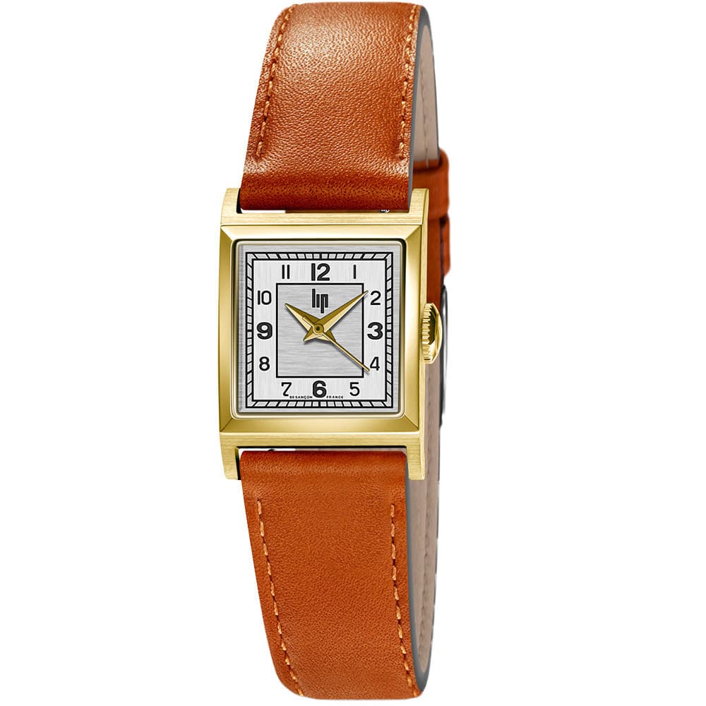 Lip Montre Lip C18 - Femme - cadran doré soleillé- - acier doré 316 L poli et brossé - 671623