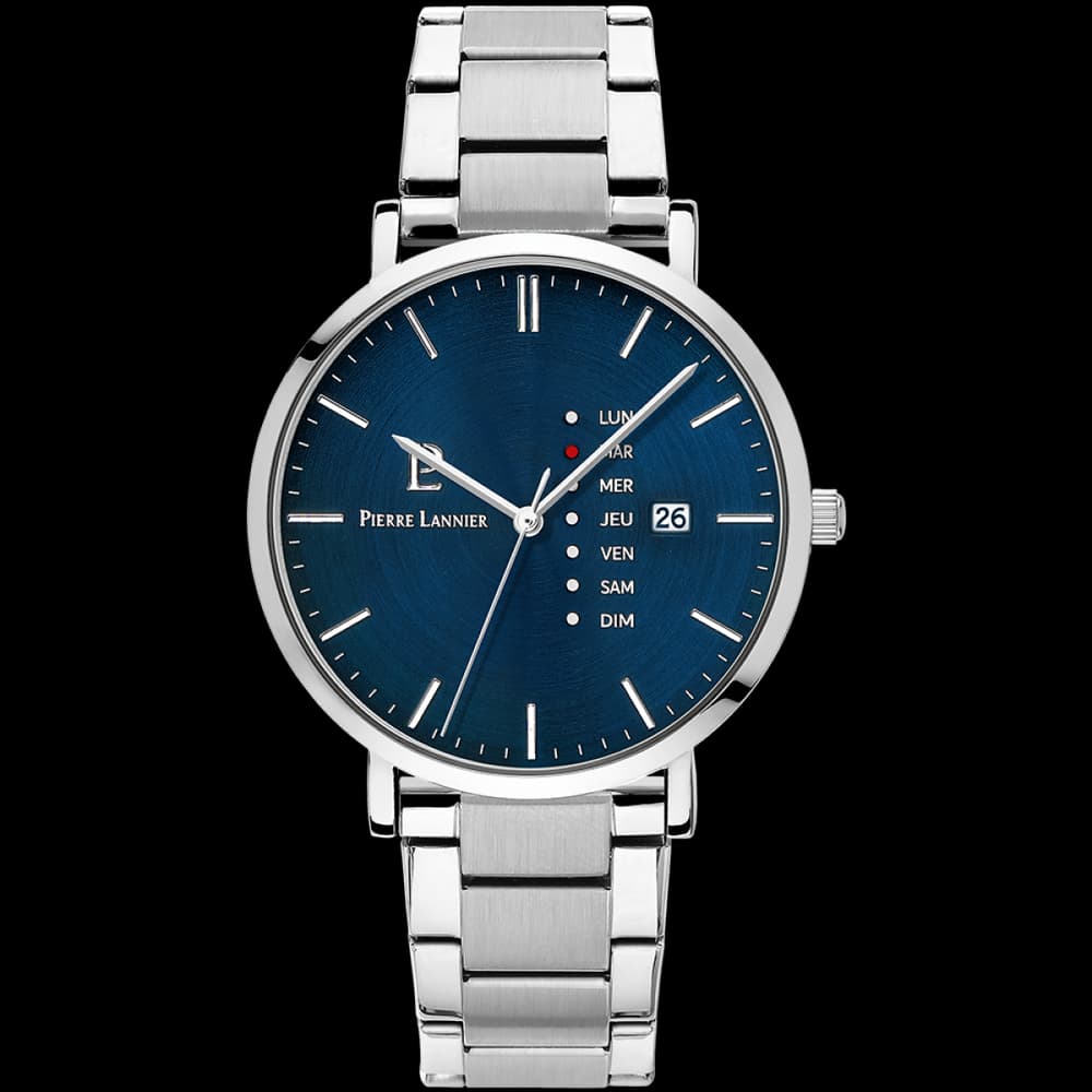 Pierre Lannier Montre quartz Homme Data Bleu foncé