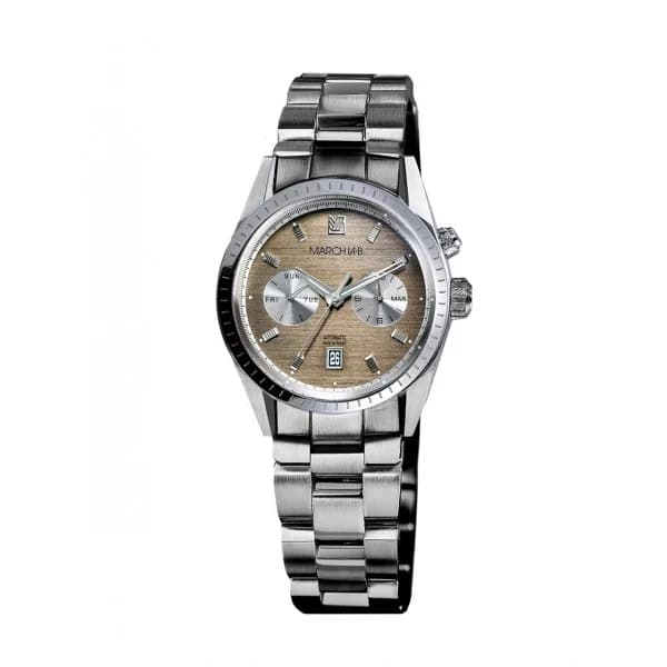 March LA.B Montre MARCH LA.B Agenda Supra Automatique Cadran Shelter Bracelet Acier