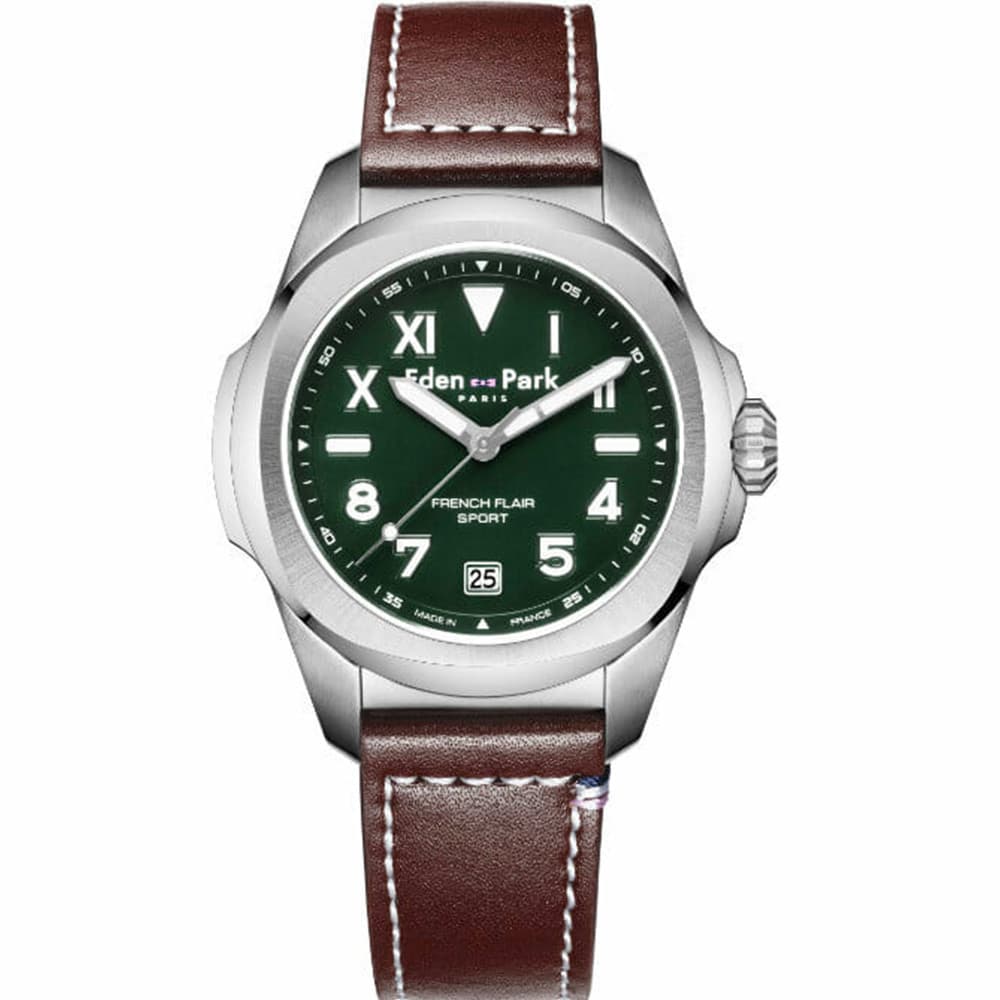 Eden Park Montre Eden Park Collection Sport en Cuir Marron