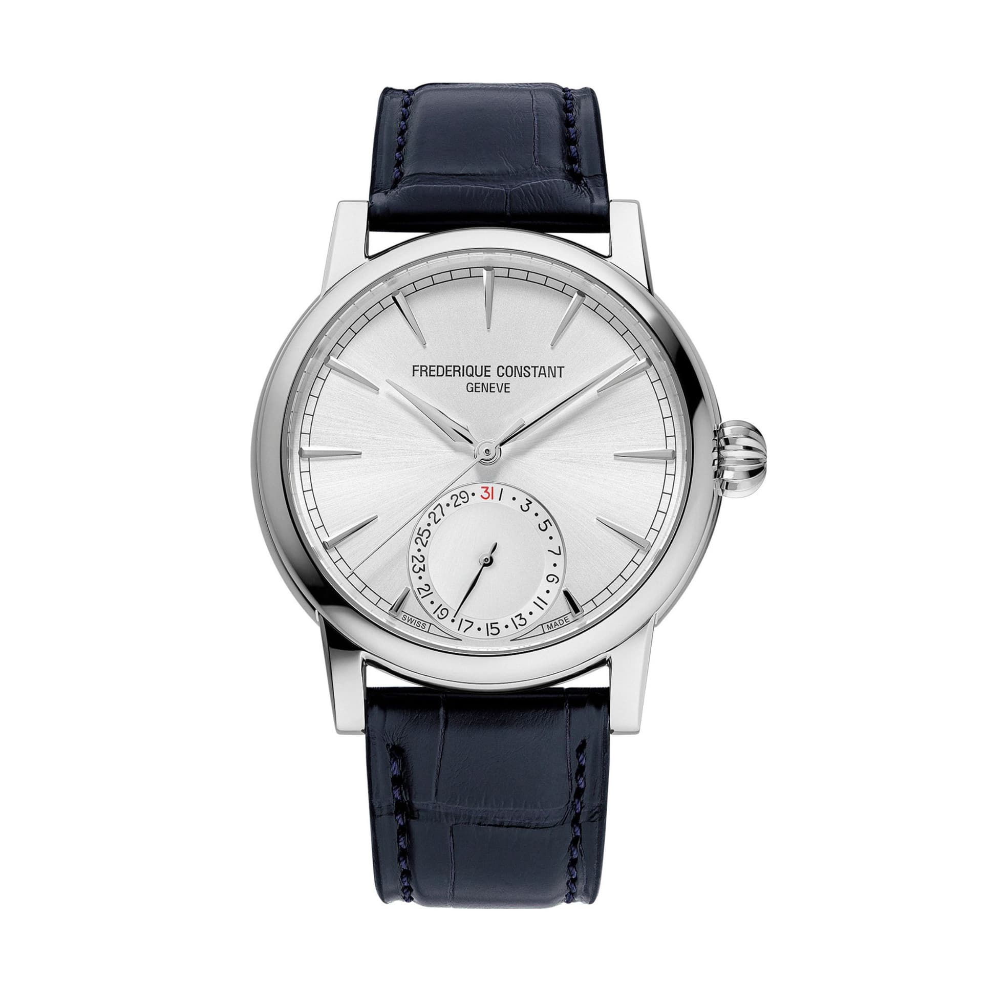Frédérique Constant Montre Frédérique Constant Manufacture Classic Date Automatique Cadran Argent Bracelet Cuir - FC-706S3H6
