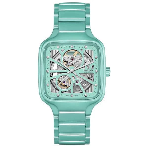 Rado Montre Rado True Square Automatic Open Heart 38mm Turquoise