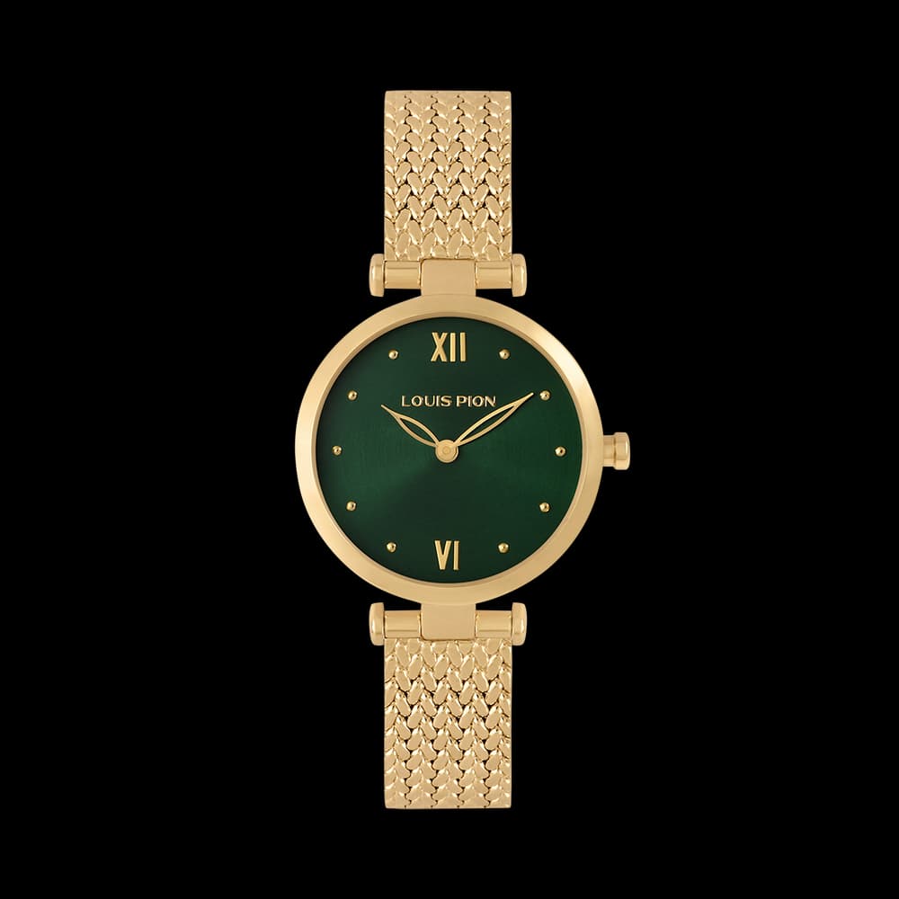Louis Pion Montre quartz Femme Flore Vert