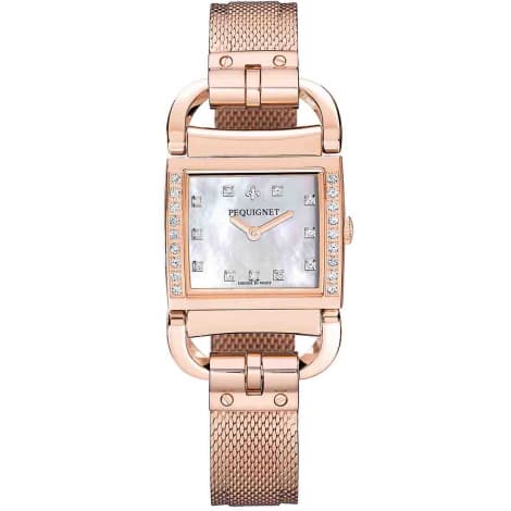 Pequignet E. Montre Pequignet Attellage Quartz - Cadran Nacre Blanc - Bracelet - 5896509CD-AOR