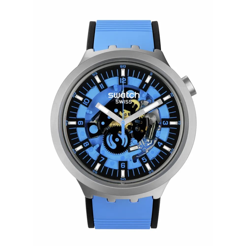Swatch Montre quartz Homme Big Bold Irony Bleu