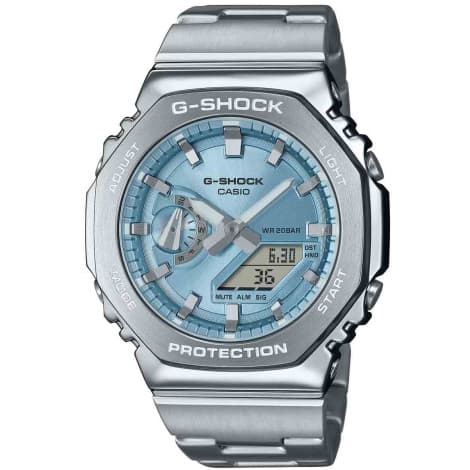 Casio Montre GShock G-Steel - GM-2100 Series - Bleu Ciel 49.3 x 44.4 mm- GM-2110D-2A