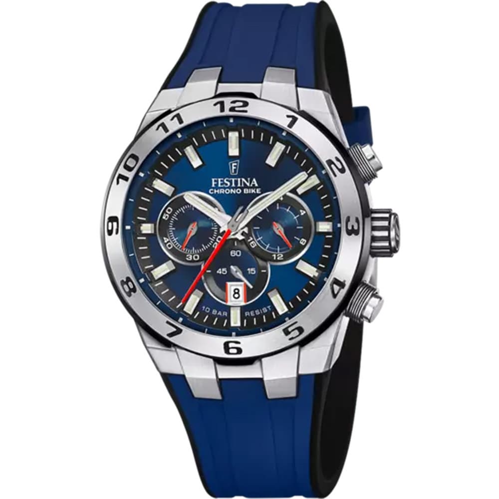 Festina Montre Festina Collection Chrono Bike en Silicone Bleu