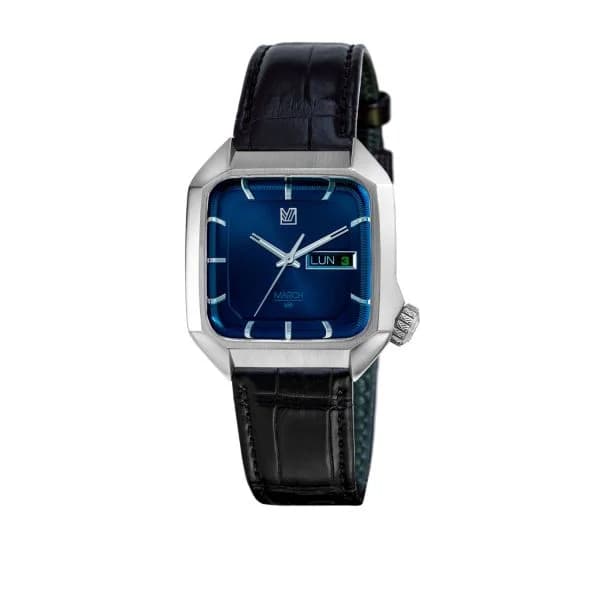 March LA.B Montre March LA.B AM2 Electrique Ocean Alligator Noir