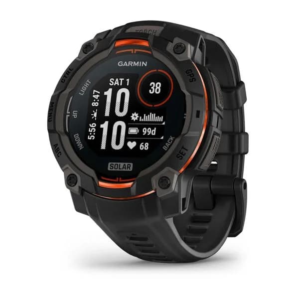 Garmin Montre Garmin Instinct 3 - 45mm SOLAR Noir Bracelet Silicone Noir