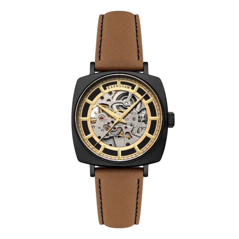 Thomas Earnshaw Montre City of London Moorgate Skeleton Automatic Charcoal Bridge ES-8319-05