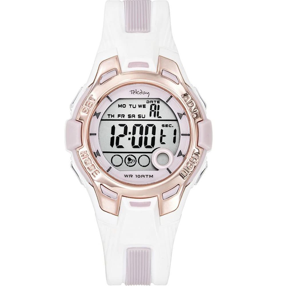 Tekday Montre Tekday en Plastique Blanc
