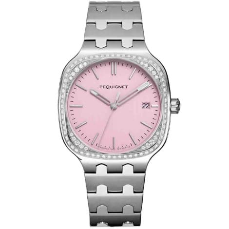 Pequignet Montre Pequignet Manufacture Concorde 84 Diamants - 40mm Automatique Cadran Rose - 9040489/1
