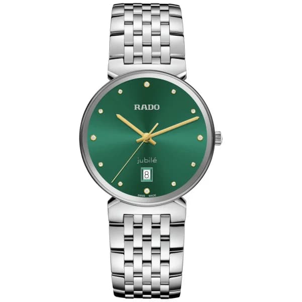 Rado Montre Rado Florence Diamonds Quartz Cadran Vert Bracelet Acier 38.0 mm
