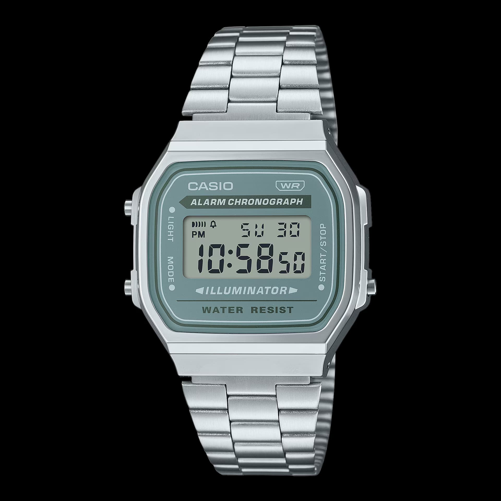 Casio Vintage A168WA — cadran gris