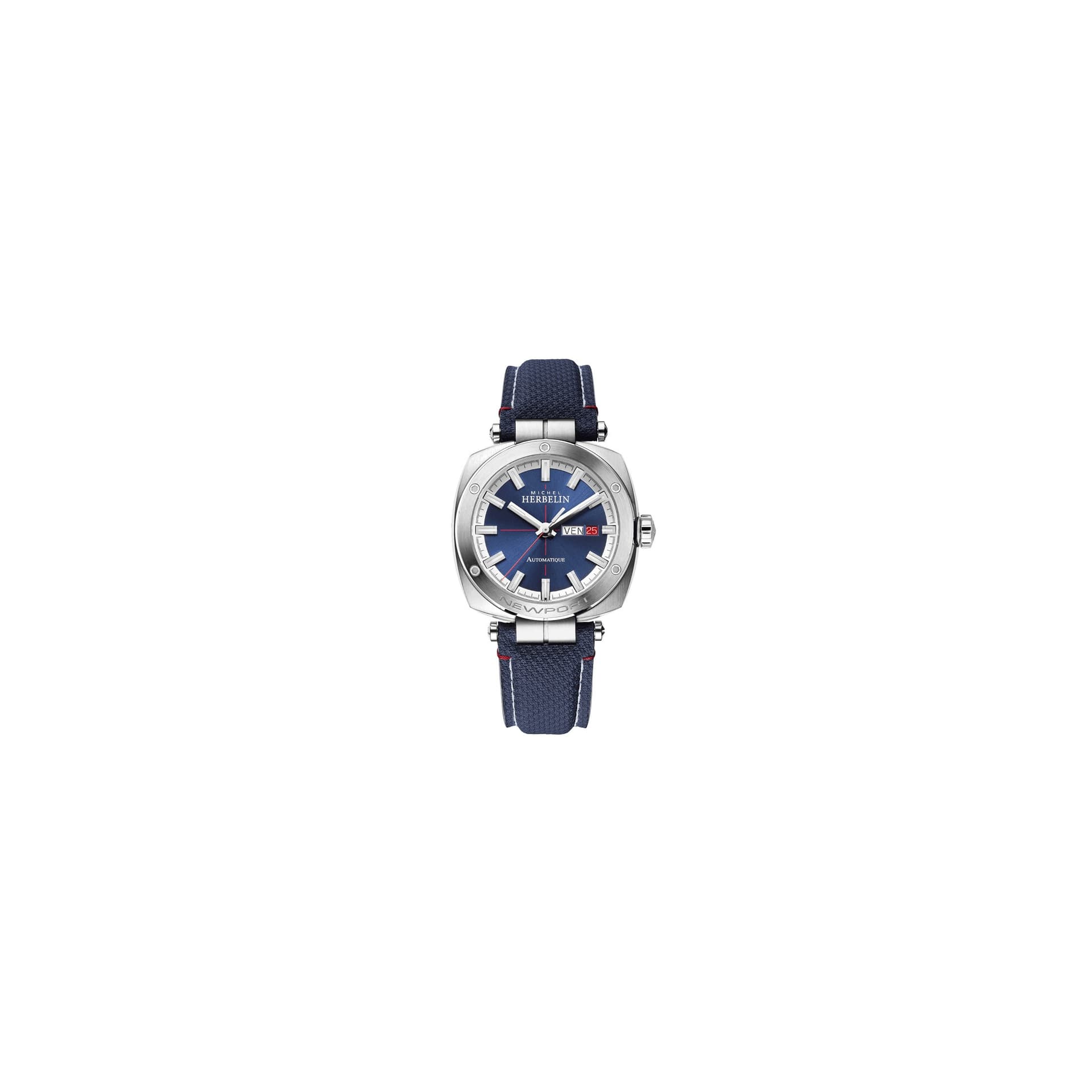 Michel Herbelin Montre Michel Herbelin Newport Héritage automatique cadran bleu bracelet textile bleu 42 mm