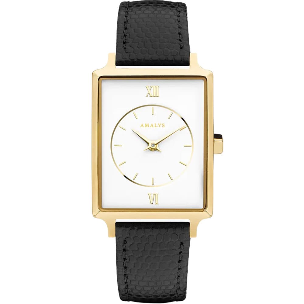 Amalys Montre Amalys Collection Hepburn en Cuir Noir
