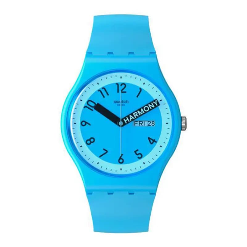 Swatch Proudly Blue — cadran bleu