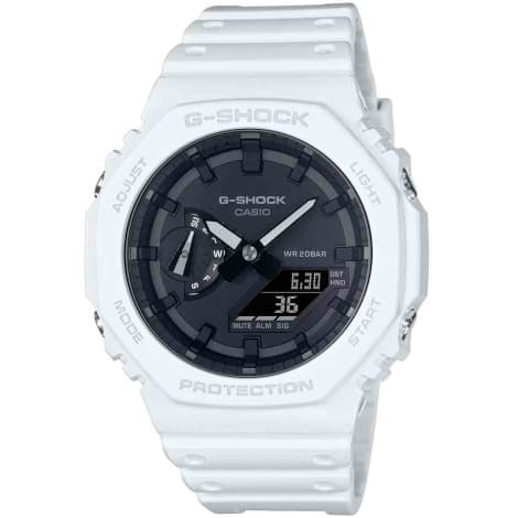 Casio Montre GShock Classic - Série GA-2100 - Blanc 48.5 x 45.4 mm- GA-2100-7A